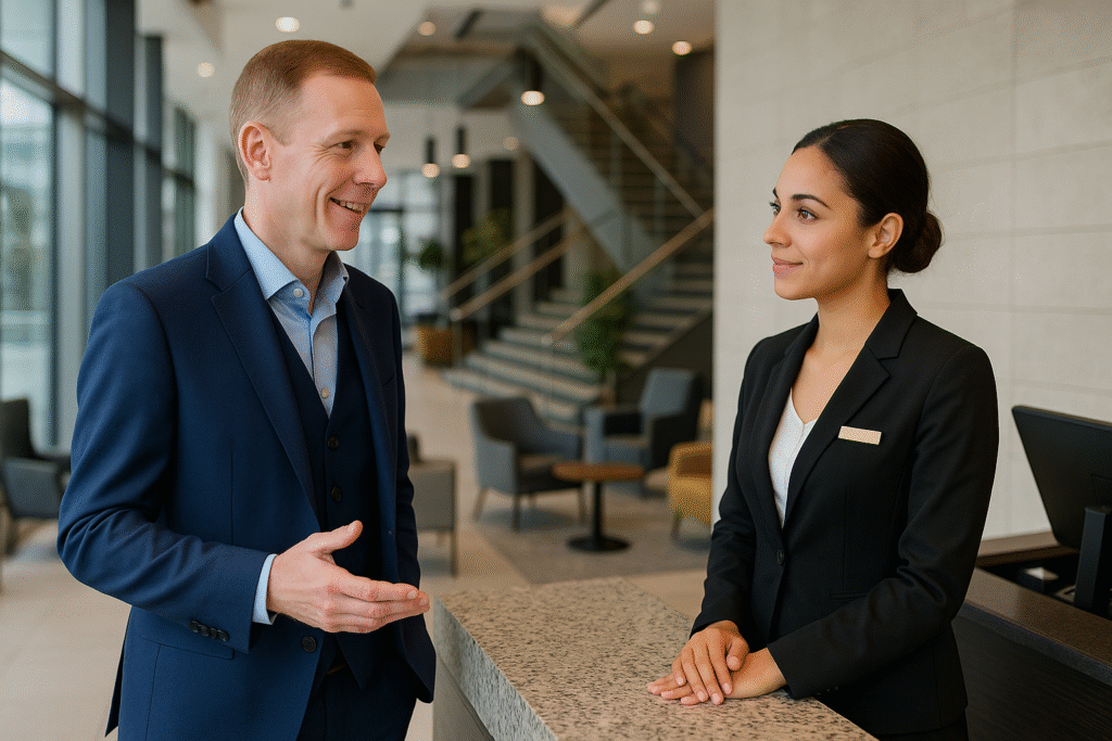 Andreas Riha hotel reception 