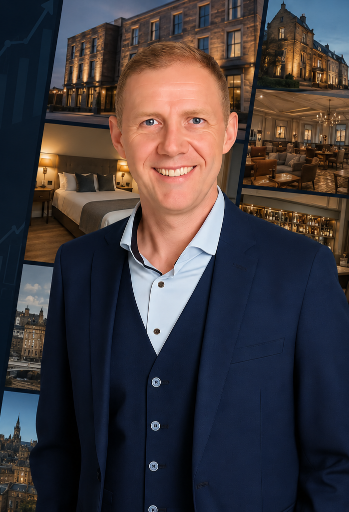 Andreas with a selection of hotels he has worked with